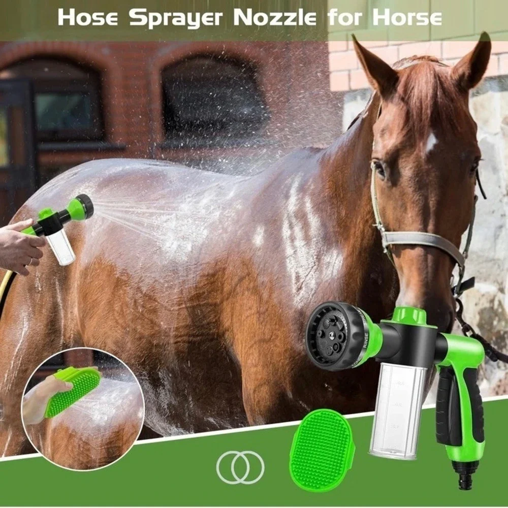 8 in 1 Multifunctional Foam Soap Sprayer Garden Hose Nozzle Car Pet Wash Open Bx